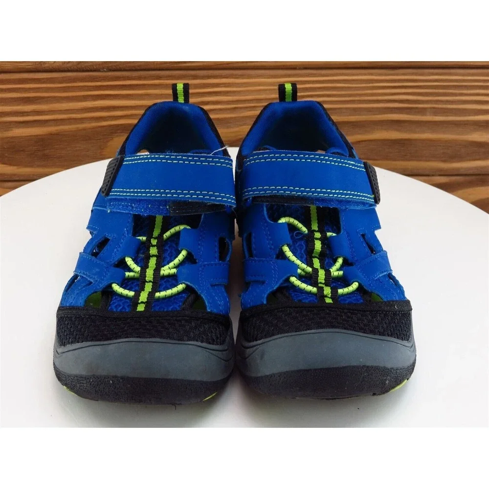 Cat & Jack Shoes Sz 1 Sandals Boys Youth‎ Blue Synthetic Hook & Loop Medium